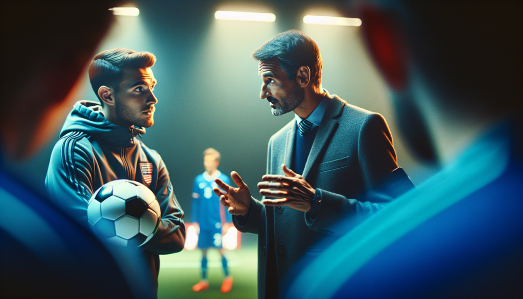 alt_text: John Terry dan Ole Romeny berdiskusi tentang dinamika strategi dalam sepak bola modern.