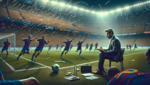 alt_text: Barcelona mencetak banyak gol, sementara Flick tetap fokus dan tidak ingin lengah.