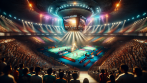 alt_text: Final Indonesia Masters 2026: Penonton bersorak menyaksikan aksi memukau di lapangan bulutangkis.