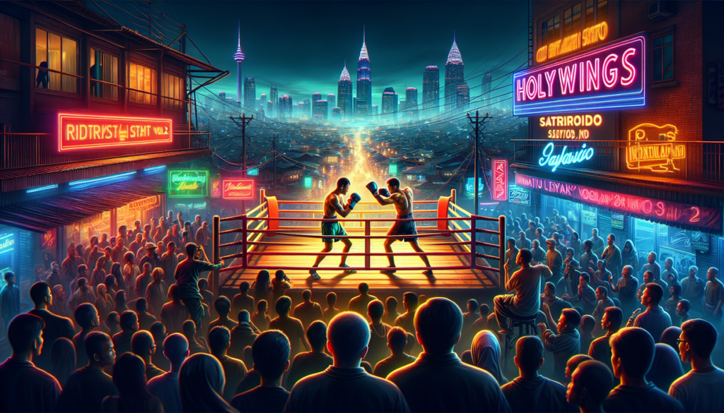 alt_text: Poster "First Fight Vol. 2" menampilkan acara tinju bertajuk Malam Gengsi dan Kebangkitan.