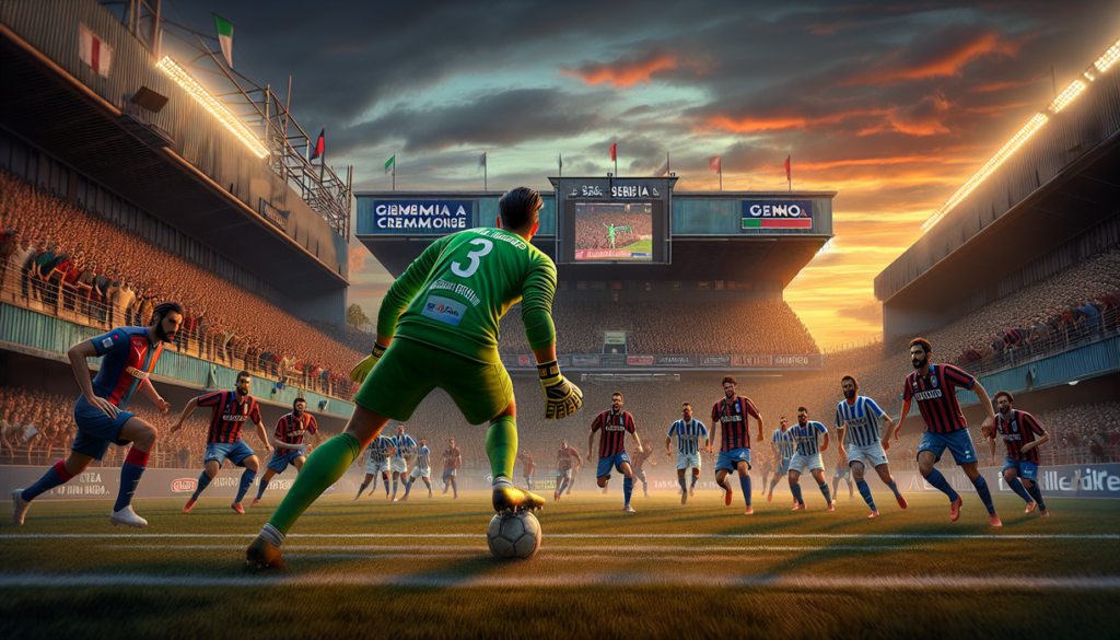 alt_text: Pertandingan Cremonese vs Genoa dengan strategi defensif, hasil tanpa gol.