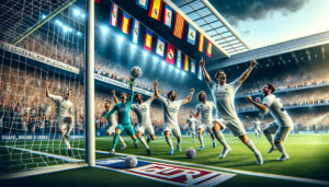 alt_text: Aksi sengit pemain Real Madrid melawan Barcelona dalam persaingan ketat La Liga.