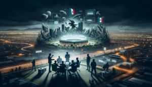 alt_text: Ilustrasi kartel mengintai dan memengaruhi persiapan Piala Dunia 2026.