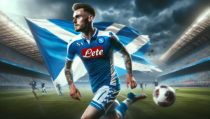 alt_text: Scott McTominay beraksi dengan semangat tak kenal lelah di lapangan sepak bola.