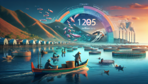 alt_text: Poster acara "Tahun Pertama Iqbal-Dinda dan Kebangkitan Laut NTB" dengan elemen maritim.