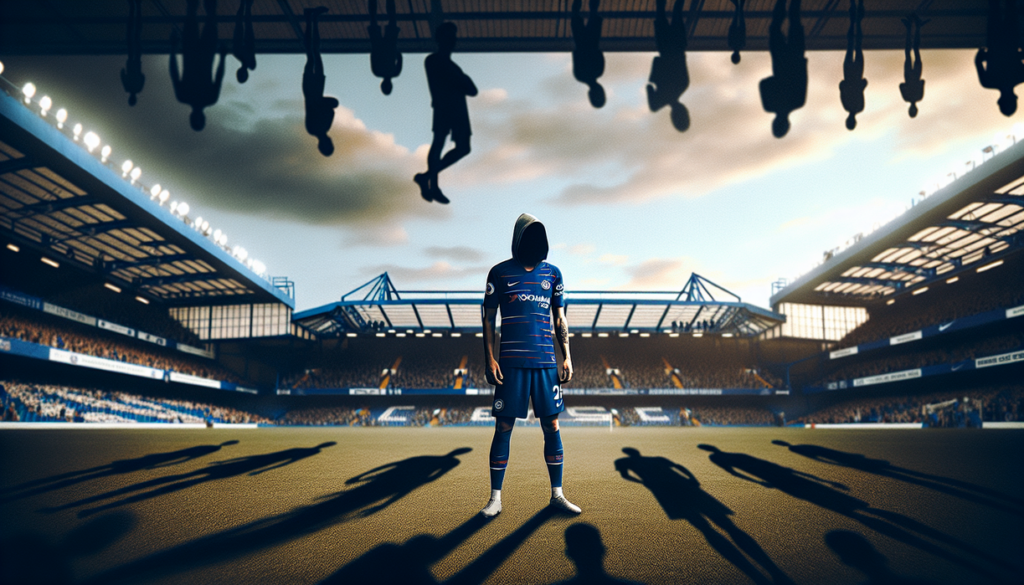 alt_text: Cole Palmer tampak gelisah saat berseragam Chelsea dengan bayang-bayang klub Eropa di belakangnya.