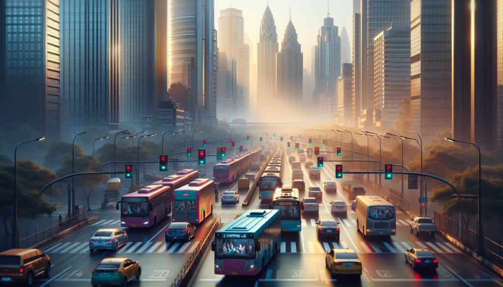 alt_text: Jalan Jakarta ramai, kendaraan padat merayap di pagi Senin sibuk.