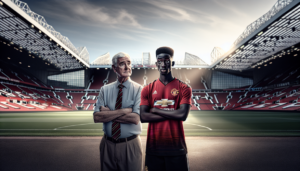 alt_text: Marcus Rashford berdiri serius, menatap jauh tanpa senyum, menambah suasana misterius.