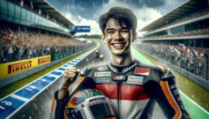 alt_text: Veda Ega meraih pencapaian signifikan untuk Indonesia di ajang balap Moto3.