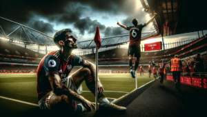 alt_text: Arsenal gagal meraih kemenangan, cuaca dingin menyelimuti Stadion Emirates.