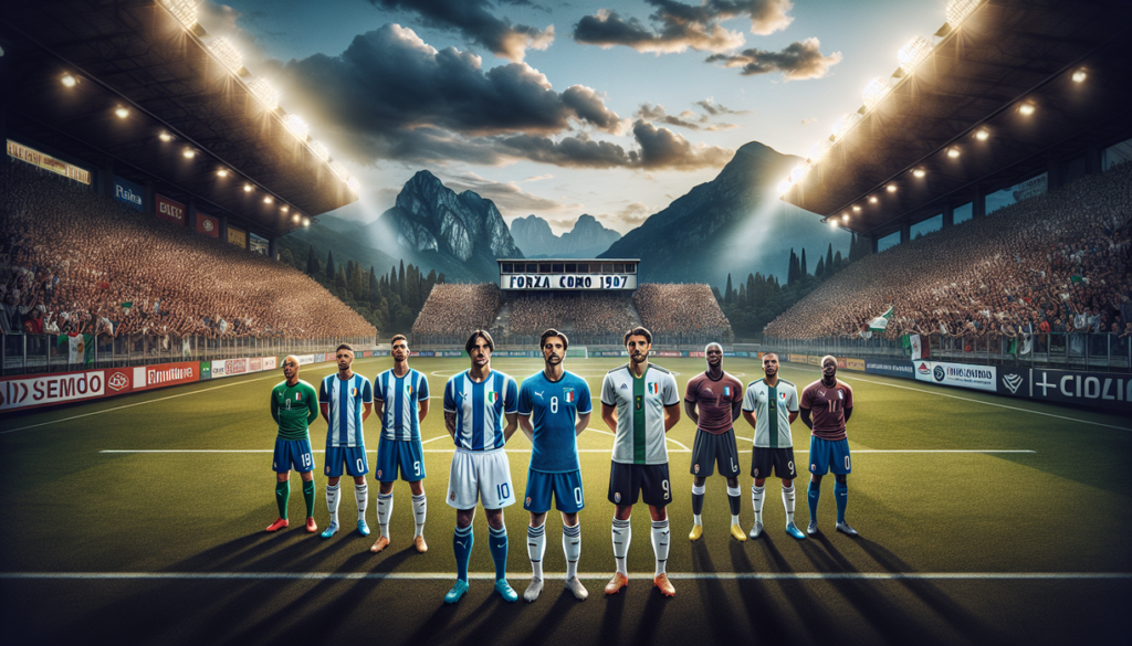 alt_text: Logo Como 1907, sorotan ambisi klub dan krisis pengembangan pemain lokal.