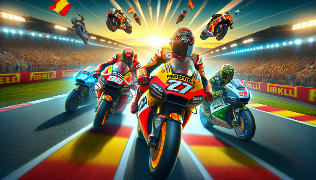 alt_text: Aksi dramatis Moto3 Spanyol 2026 antara Veda dan pembalap asal Argentina di tikungan tajam.