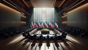 alt_text: Pertemuan diplomatik Iran-AS berlangsung di Islamabad untuk membahas isu krusial.