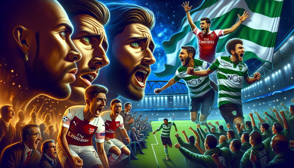 alt_text: Pertandingan tegang Sporting vs Arsenal di Liga Champions, fokus pada ketangguhan mental.