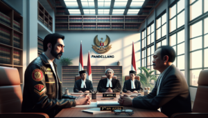 alt_text: Tukang ojek menuntut keadilan di rumah minimalis sebagai simbol perjuangan hak-hak mereka.