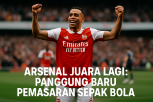 alt_text: Arsenal menjuarai liga, membuka peluang baru dalam pemasaran sepak bola global.