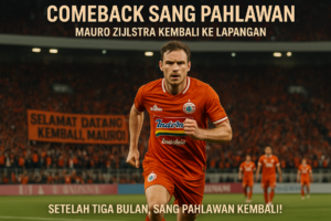 alt_text: Mauro Zijlstra kembali ke Persija, membawa perjalanan emosional bagi klub dan penggemar.