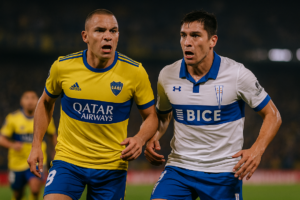alt_text: Suasana tegang di laga Boca Juniors vs Universidad Catolica, Copa Libertadores 2026.