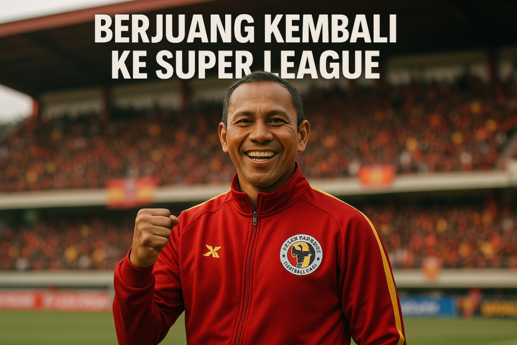 alt_text: Imran Nahumarury memimpin misi kebangkitan klub sepak bola Semen Padang.