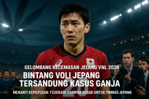 alt_text: Sorotan VNL 2026: Kontroversi ganja melibatkan Shunichiro Sato mengguncang publik.