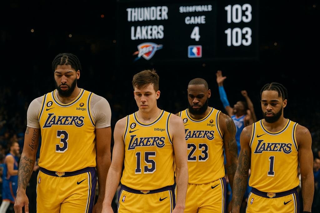alt_text: "Lakers kalah dari Thunder, menandai perubahan besar di NBA musim 2025/2026."