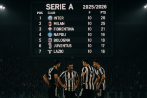 alt_text: Liga Italia tegang, Juventus berjuang di posisi kritis.