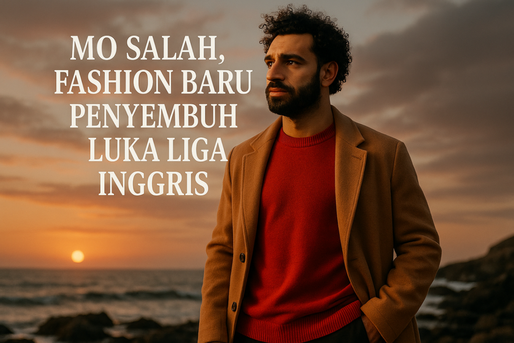 alt_text: Mo Salah mengenakan busana stylish terbaru yang menyemarakkan Liga Inggris.