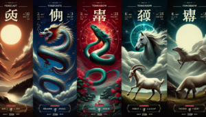 alt_text: Ramalan Shio 8 Mei 2026 untuk Naga, Ular, Kuda, dan Kambing.