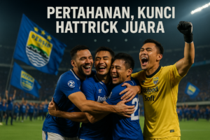 alt_text: Tembok Biru Persib menghiasi berita Jakarta dengan semangat dan warna klub sepak bola.