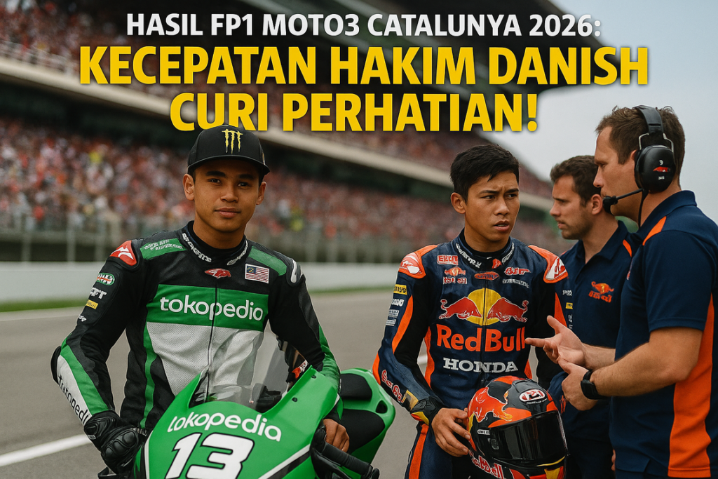 "alt_text": "Kolaborasi Tokopedia, Veda Ega, dan kejutan di FP1 Moto3 Catalunya."