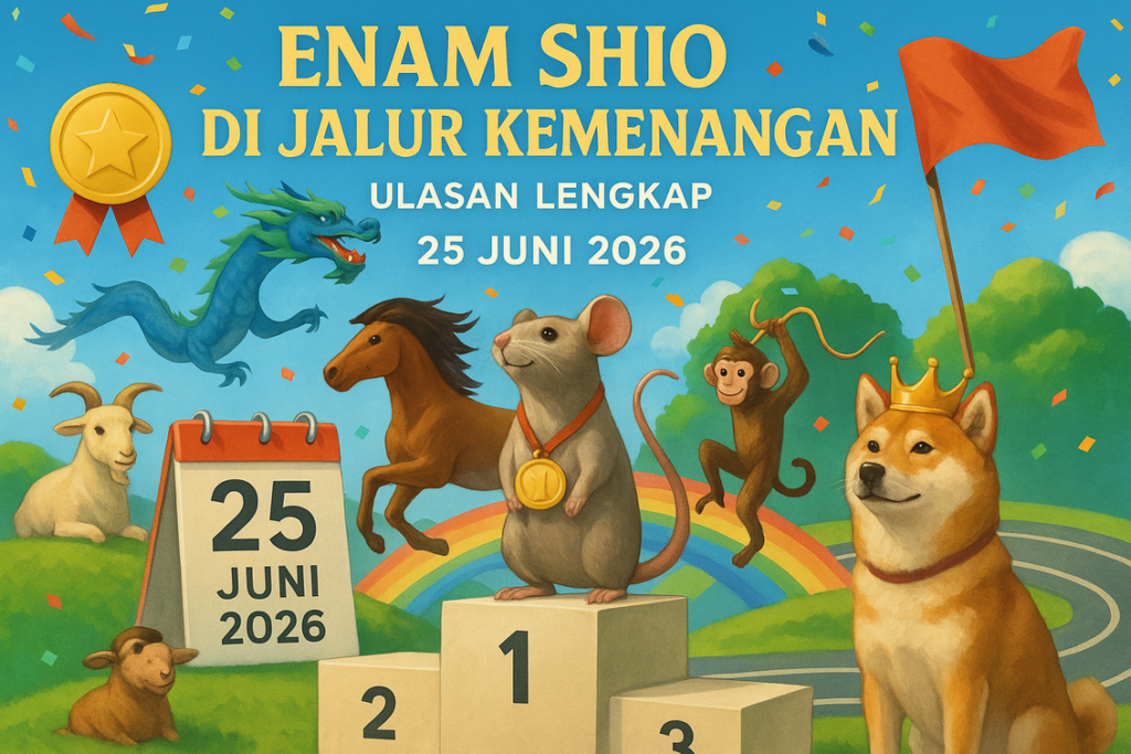alt_text: "Enam shio yang akan meraih puncak rezeki pada 25 Juni 2026."