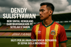 alt_text: Dendy Sulistyawan mengenakan busana formal elegan saat acara perpisahan dengan Bhayangkara.