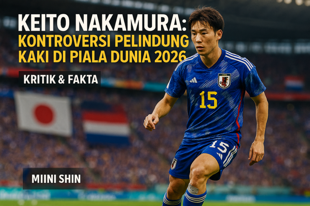 "Keito Nakamura memakai pelindung kaki mini saat berlaga, memicu kontroversi soal keselamatan."