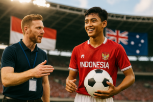 alt_text: Mathew Baker memperkenalkan teknik scouting baru untuk meningkatkan performa Timnas.