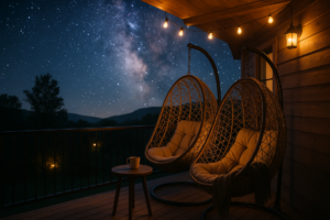 alt_text: Panggung modern Garuda dengan railing balkon minimalis sebagai tren desain terbaru.