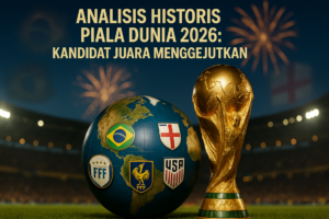 alt_text: Peta menunjukkan 5 tim unggulan calon juara Piala Dunia 2026.