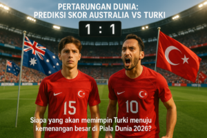 alt_text: Prediksi pertandingan Piala Dunia 2026 antara Australia dan Turki. Skor ketat dan strategi.