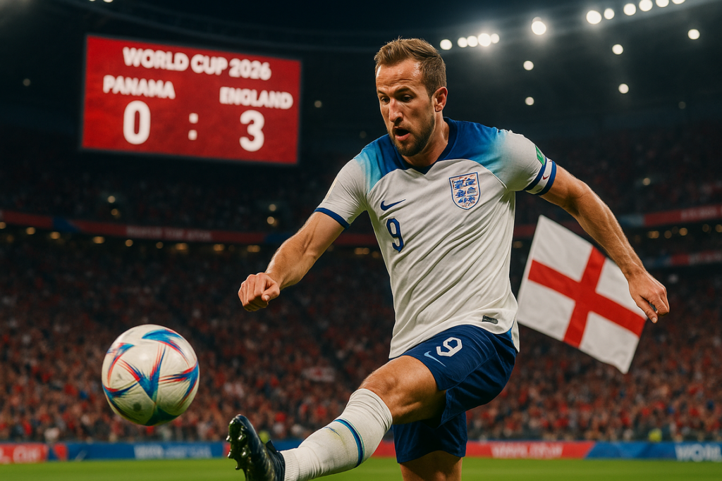 "alt_text": "Tattoo bertema sepak bola dengan elemen bendera Panama dan Inggris, mewakili prediksi pertandingan."