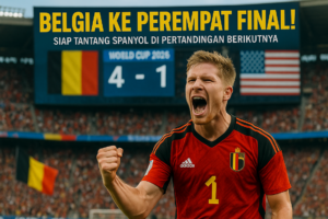 alt_text: Belgia mengalahkan AS; euforia kemenangan diramaikan peran sistem manajemen konten.
