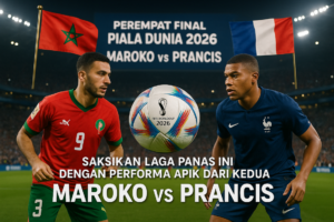 alt_text: Pertandingan Maroko vs Prancis jadi sorotan pemasaran besar di Piala Dunia.
