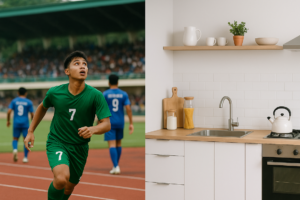 alt_text: "Olahraga Popda Kepri dipadu inspirasi dapur minimalis modern."